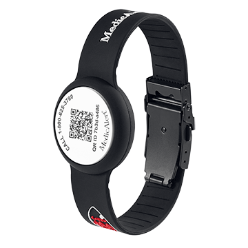 QR Code Medical ID Wristband with Location Tracker